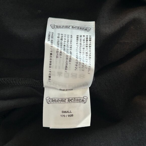 Chrome Hearts Black & Pink Neck Logo Longsleeve T-Shirt - Picture 6 of 7